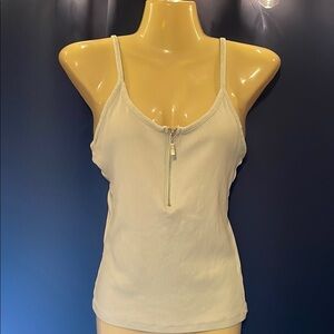 Guess Ribbed Mint Green Tank Top Size M